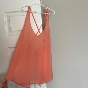 Lululemon coral mesh tank top. Size 8.